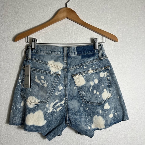 New RE/DONE High Rise Denim‎ Short Splash denim short 25 button fly - Picture 2 of 6